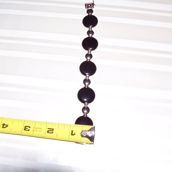 Black agate bracelet - Picture 3 of 6